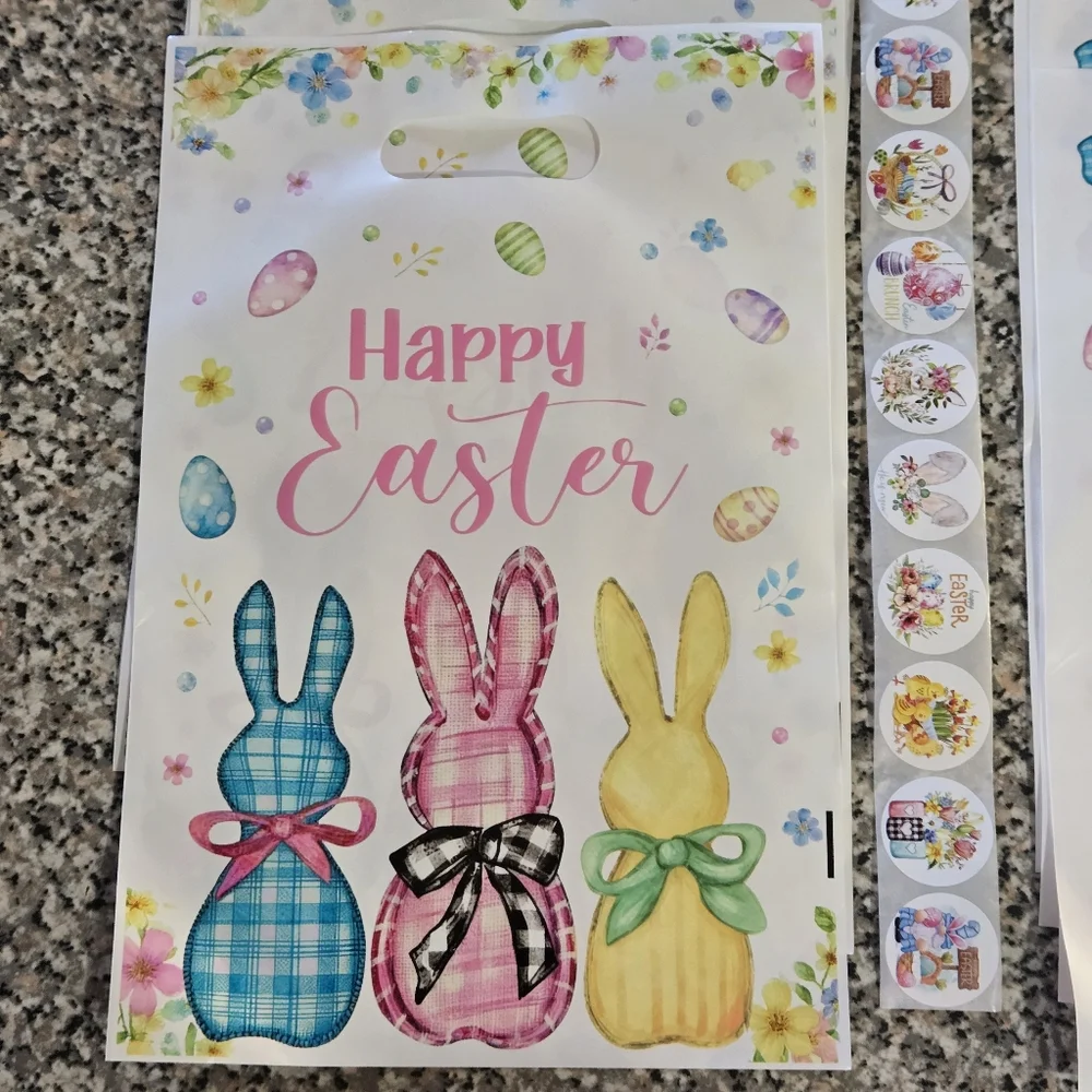 Easter Bunny Party Favor Bags - 20 Pieces